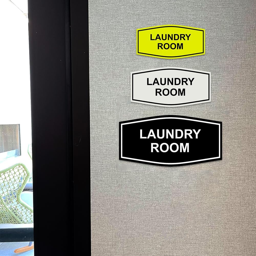 Fancy Laundry Room Sign (Brushed Silver) - Medium 2 Pack image 5