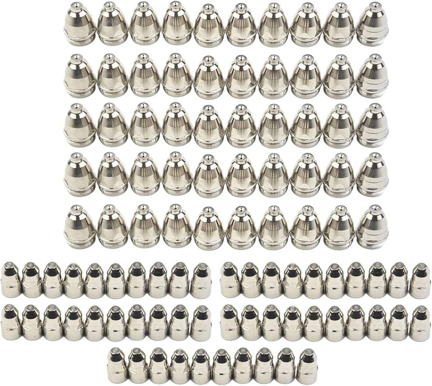 For P80 Plasma Electrode Tip Nozzle Cutter Torch Set, Electrodes For Hafnium Tip And CuCrZr Nozzle Guard, For CUT-70/CUT-80/CUT-100/CUT-120 Air Plasma Welding And Metal Cutting (1.5mm)