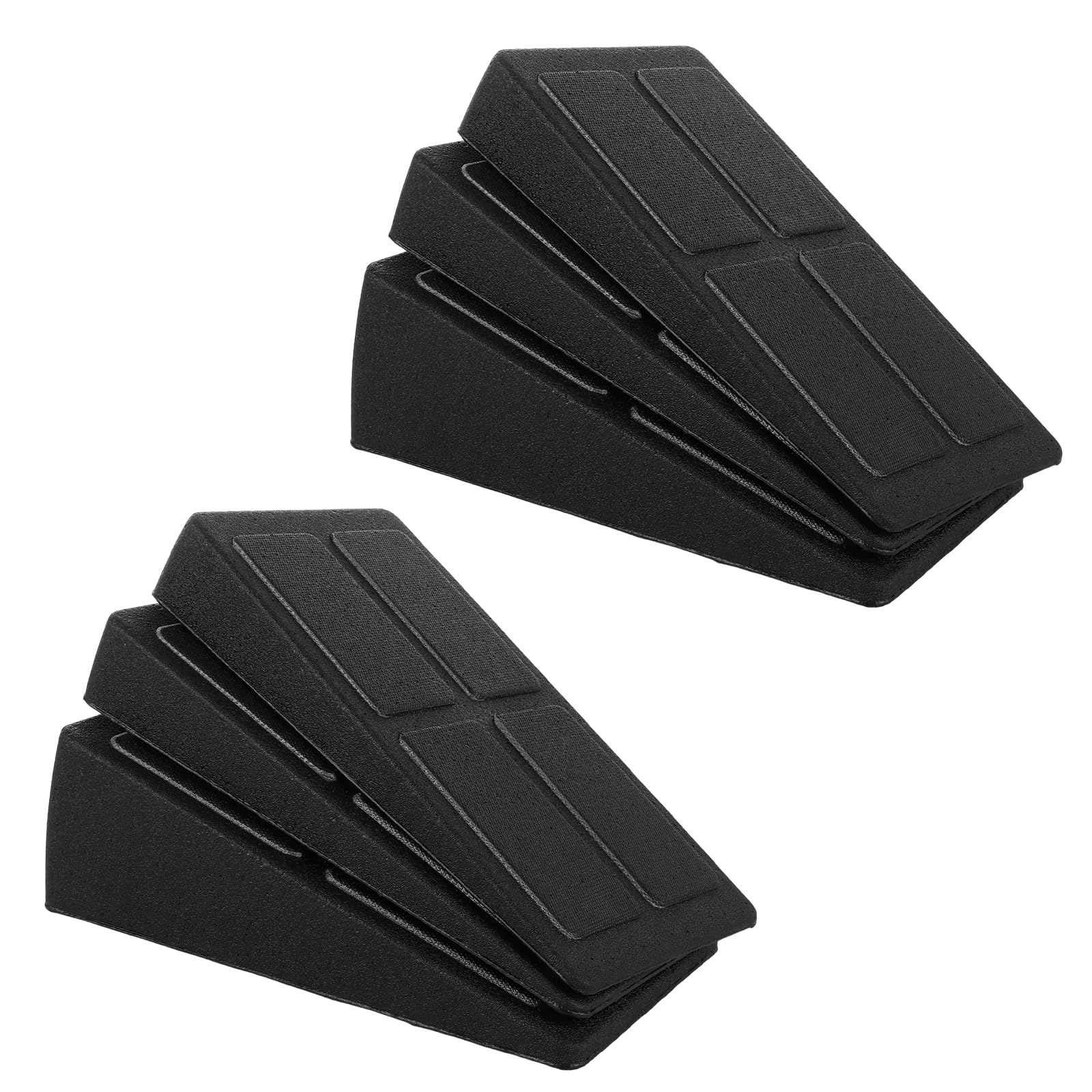 APACALI 6PCS Squat Wedge Block, 4 Adjustable Angles Calf Raise Block, 450 lbs Weight Capacity Slant Board, Squat Wedge for Exercise, Squat, Ankle Mobility, Black