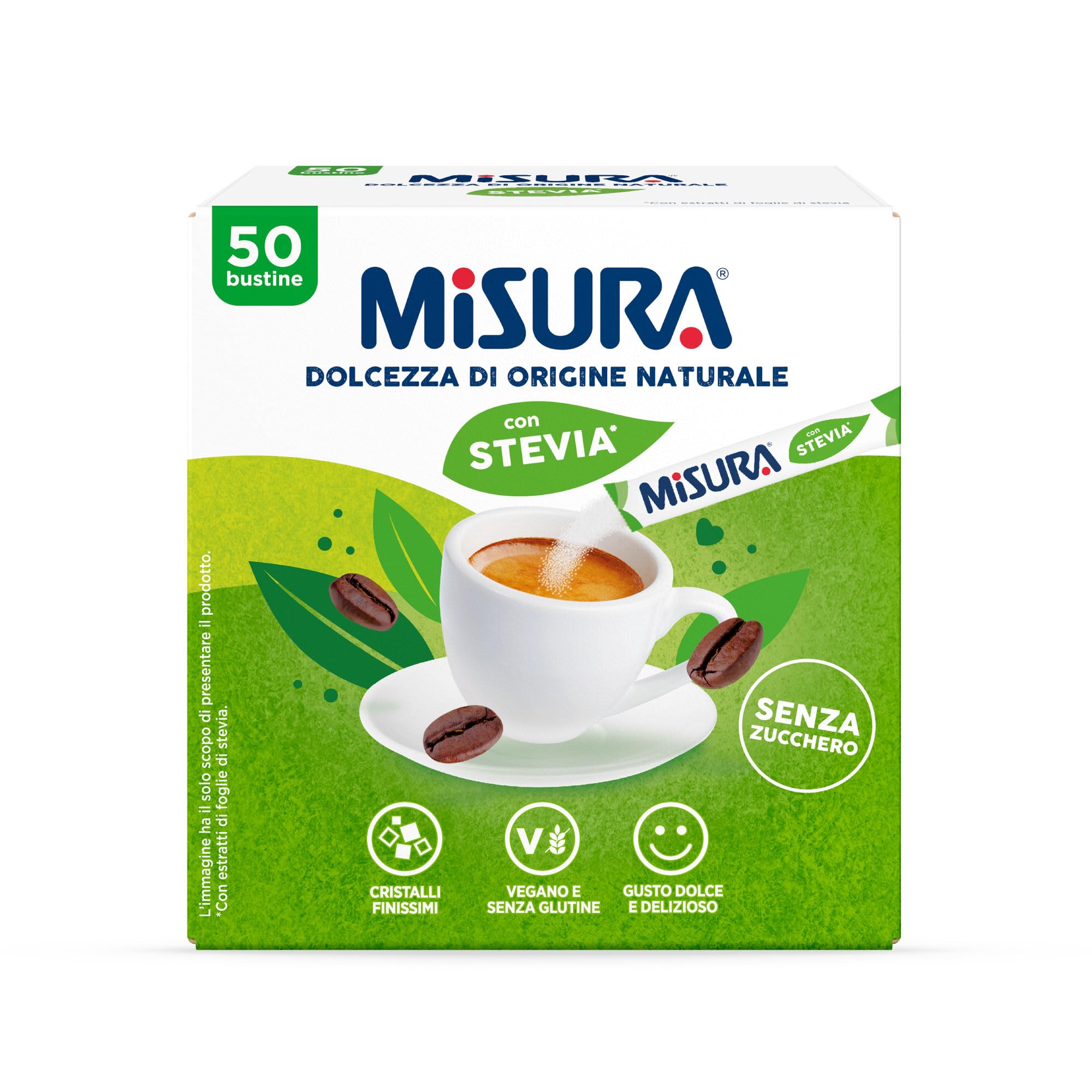 Misura Stevia in Bustine, Cristalli Finissimi, Multipack 12x50