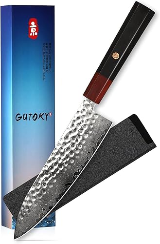 Gutoky Cuchillo para deshuesar de Damasco, cuchillos afilados para carne y pescado, cuchillo de pescado con mango de palisandro