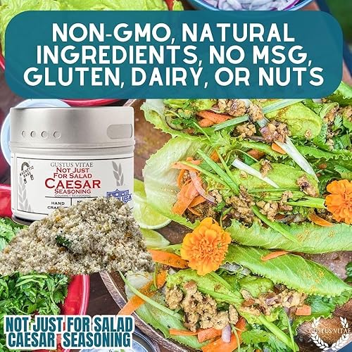 Miniatura 8 de No solo para ensalada César condimento | Mezcla de especias totalmente natural | Frotar sin OMG | Lote pequeño | 1.6 onzas | Mezcla seca artesanal |