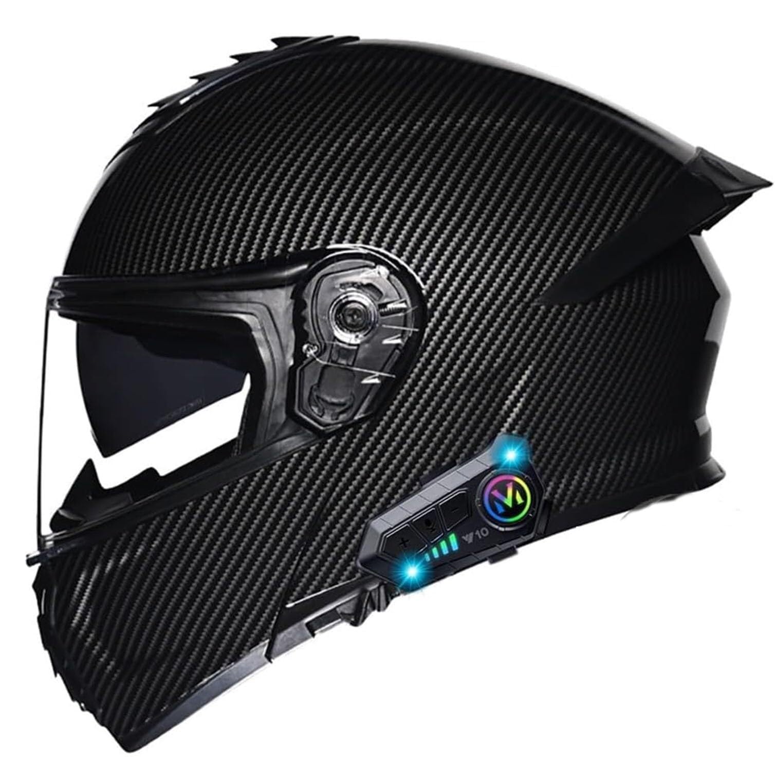 Casque moto Bluetooth avec haut-parleur intégré et double visière M