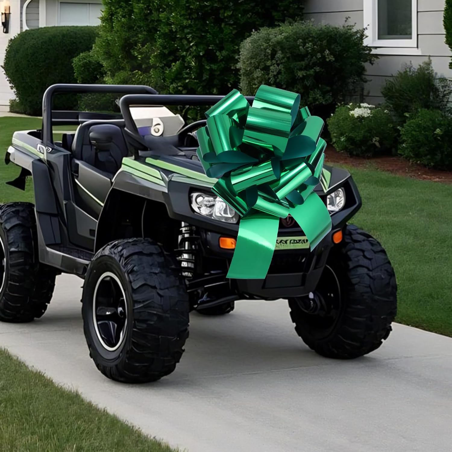 14 Inch Giant Bow for Present,1Pcs Big Gift Bow for appliances,Bikes,Table Decorations and Party Events (Green) - Image 6