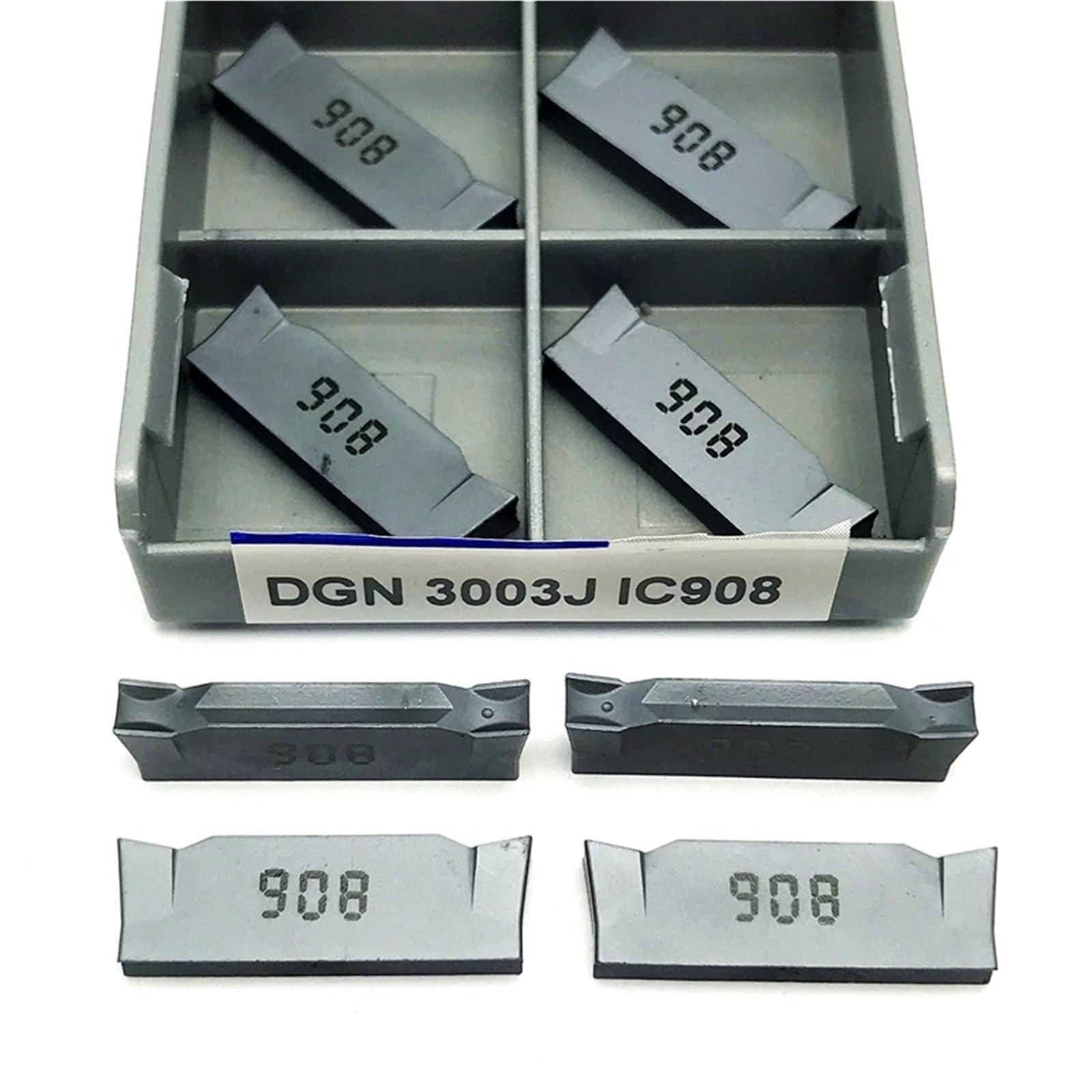 Insertos de carburo DGN3003J IC908 para ranurado y torneado de metal en torno CNC