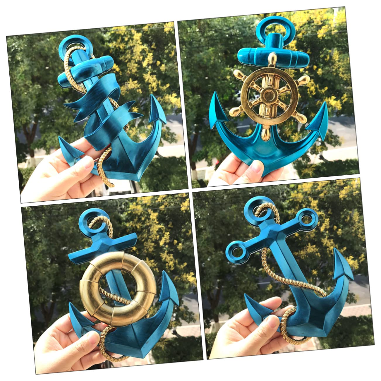 jojofuny Stampo e Riutilizzabile in Silicone Flessibile 4 Pezzi a Forma di Ancora Facile da Usare per Decorazioni da Parete Fai da Te per Creazioni Artigianali