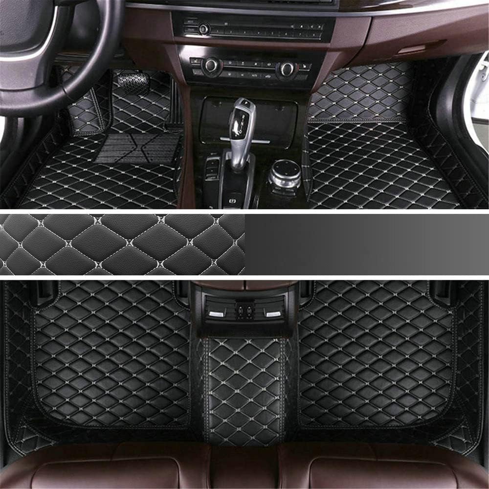 HANBAOLIMIN Luxury Car Floor Mats for Hyundai Tucson JM TL NX4 2021-2012, Full Set All-Weather Waterproof Leather Floor Liners Custom Fit Heavy Duty Interior Protection