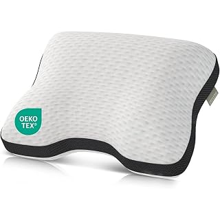 Liebscher & Bracht – Nackenstützkissen orthopädisch zur Unterstützung bei Nackenschmerzen 40x55cm – Schlafkissen ergonomisch & höhenverstellbar - mittelfest & fest – Atmungsaktiv & Waschbar - Amazon product rated Grade B