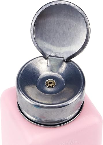 Miniatura 6 de Crapyt Botella de bomba vacía recargable de bombeo de prensa líquida, paquete de 3 (cada uno de azul, rosa y blanco) dispensador de empuje hacia