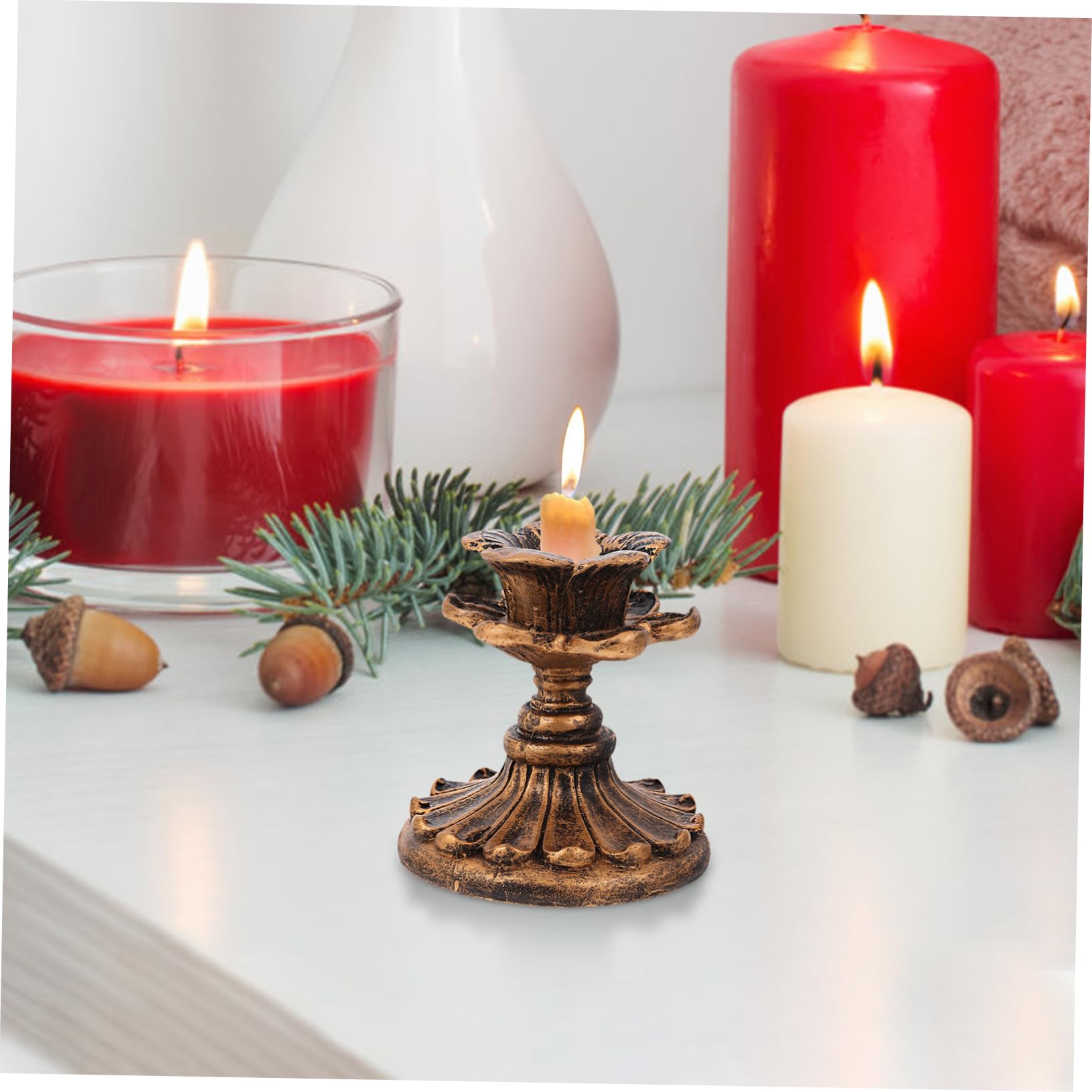 Amazon.co.jp: HEALLILY アンティークキャンドルホルダーセット