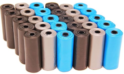 Bolsas de Caca 24 Rolls para Perro Cachorro Bolsas para Excrementos de Mascotas Animales Domésticos Azul…