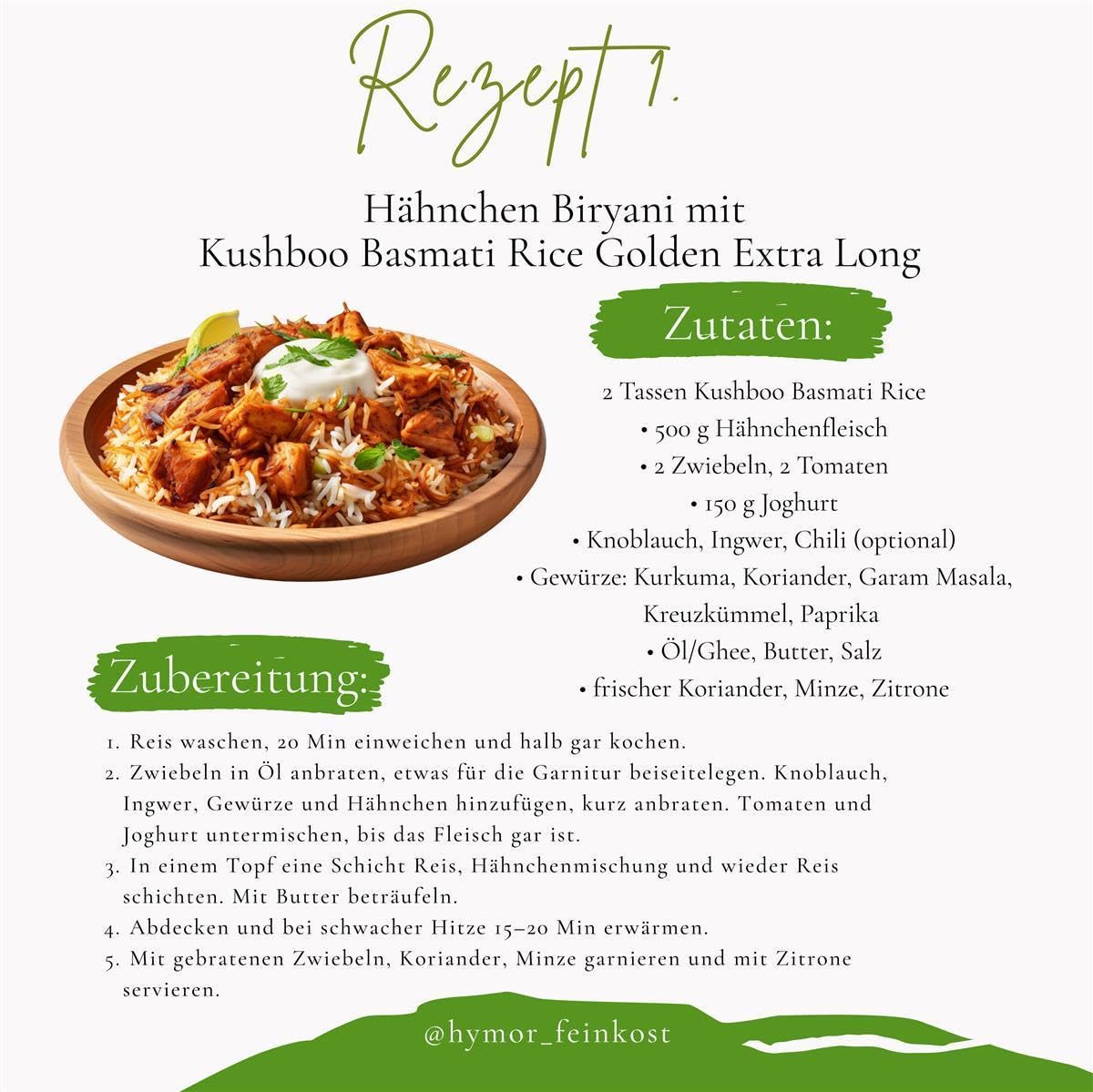 Khushboo Gold Premium 1121 Basmati Reis - 2x 20 kg - indischer Langkornduftreis - ohne Zusätze & höchste Qualität - ideal für Reisgerichte mit Relish & Chutney - angebaut in der Himalaya Region