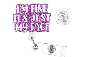 I'm Nicer Than My Face Looks Retractable Badge Reel