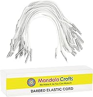 Vista 12 de Mandala Artesanía Menú Máscara Badge Sign Hanging Elastic Cord bucle banda con metal de púas púas