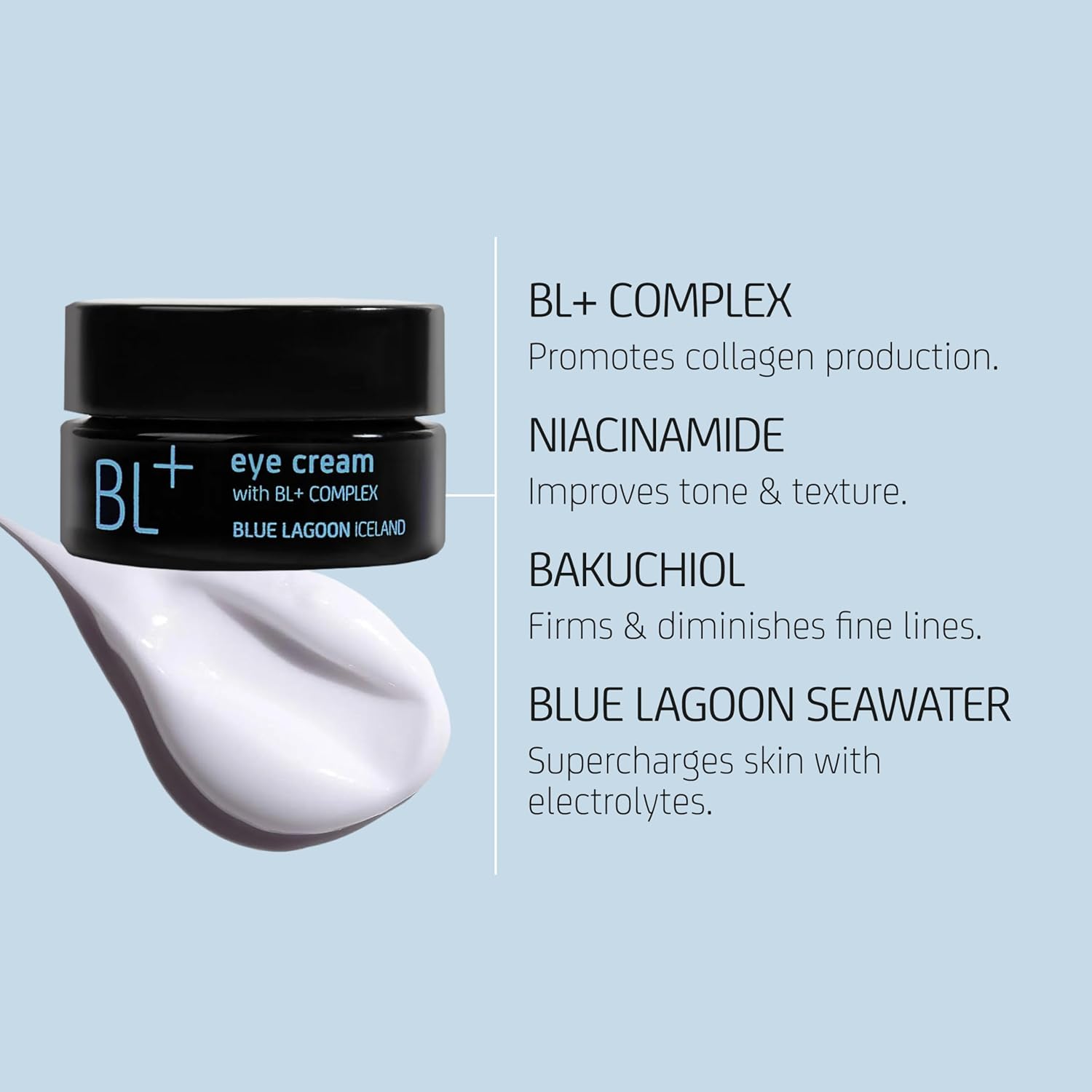 Blue Lagoon Skin Science - Natural BL+ Eye Cream | Sustainable, Bioactive Luxury Skincare (0.5 oz | 15 ml)