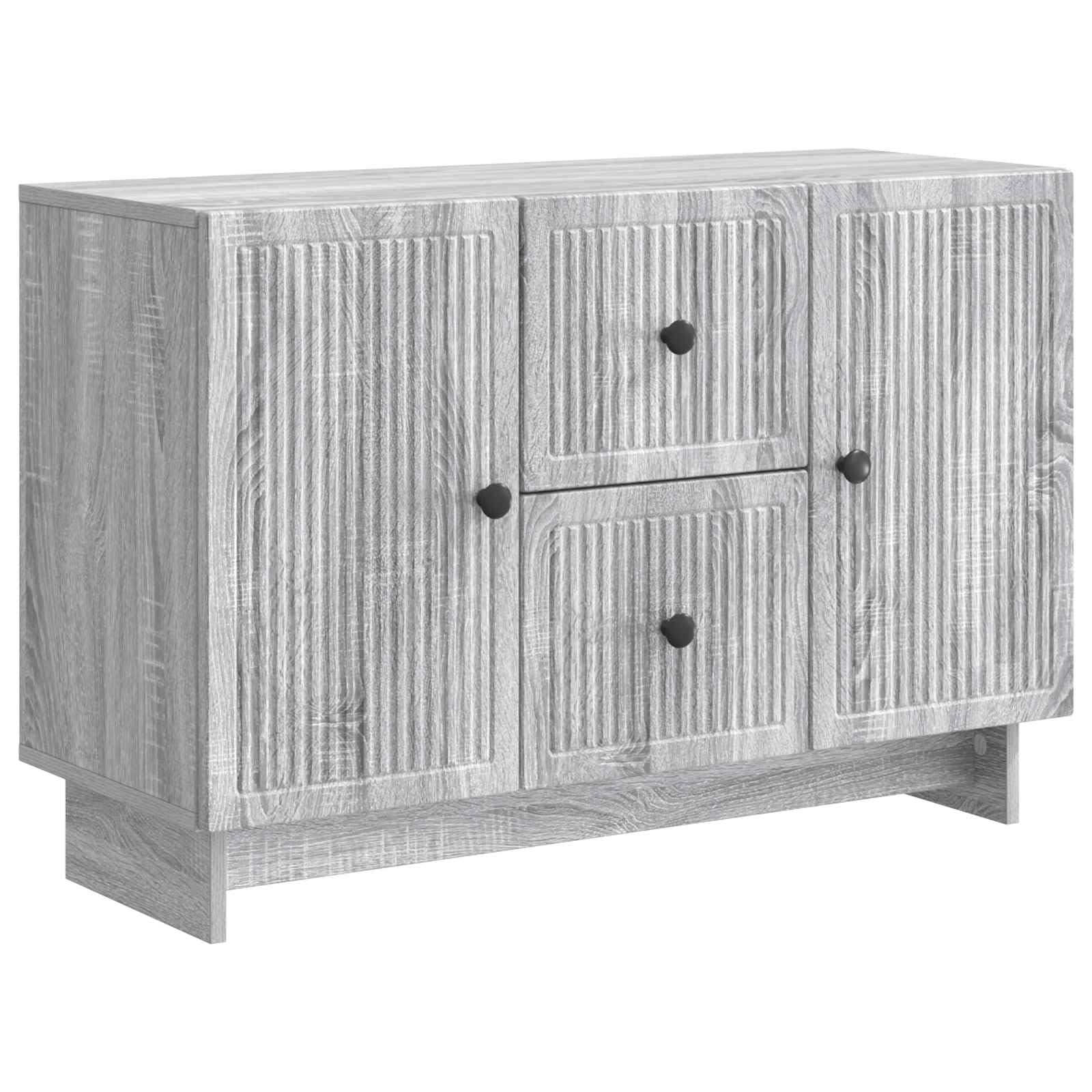 Credenza in Sonoma grigio, 89 x 34,5 x 60 cm, in legno