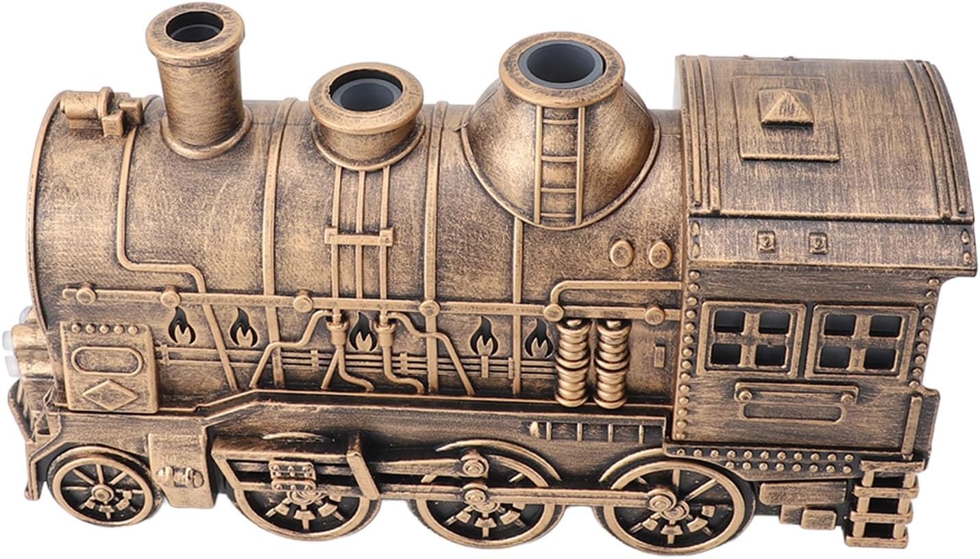 Train Shape Humidifier Double Outlets Fragrance Cool Mist Diffuser for Bedroom Office Desktop 300ml Capacity