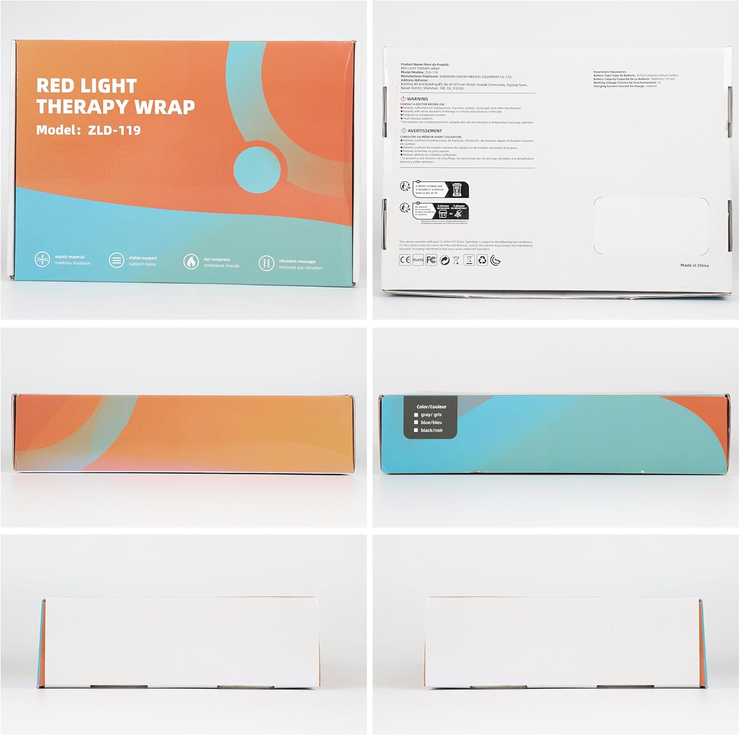 Red Light Therapy Belt for Body, Cordless Infrared Light Therapy Belt with Heating Vibration Massage, Portable Lower Back Massager for Back Shoulder Waist Red Light Therapy Wrap (Black) - Image 8