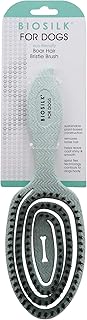 BioSilk for Dogs Eco-Friendly Boar Hair Bristle Brush in Mint Green | Easy to Hold Ergonomic Handle Dog Brush for Shedding...