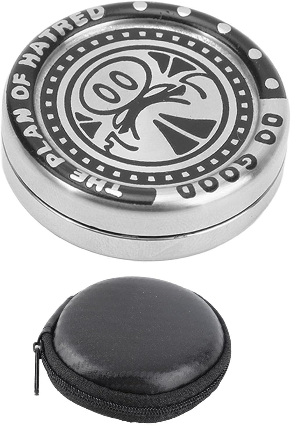 Metal Fidget Slider, Zinc Alloy Magnetic Toy with Rolling Bearings, Compact Design, and Leather Storage Bag for Adult Anxiety Relief, ADHD, and EDC Office Decor