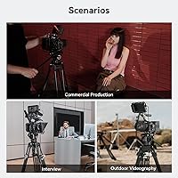 Vista 6 de SMALLRIG AD-80 FreeBlazer Trípode de aluminio resistente de aleación, trípode de video de 71 pulgadas con adaptador de cuenco de 75mm, ajuste