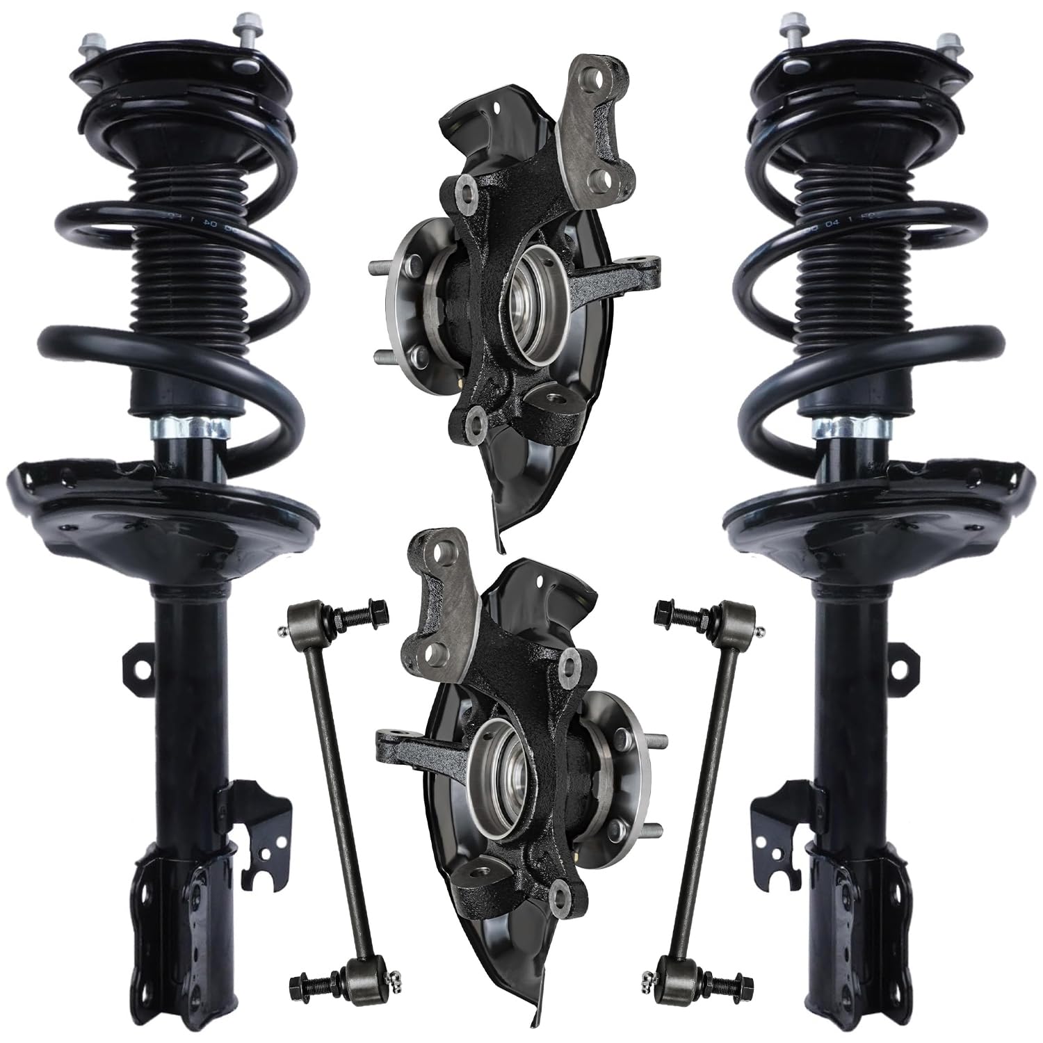 Detroit Axle - 6pc Front Steering Knuckles Kit for 06-07 Toyota Highlander