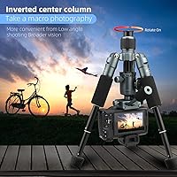 Vista 5 de Glorich Mini trípode portátil de mesa de 20 pulgadas con cabeza de bola de 360 grados, trípode de escritorio de viaje pequeño de aleación