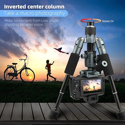Miniatura 5 de Glorich Mini trípode portátil de mesa de 20 pulgadas con cabeza de bola de 360 grados, trípode de escritorio de viaje pequeño de aleación de