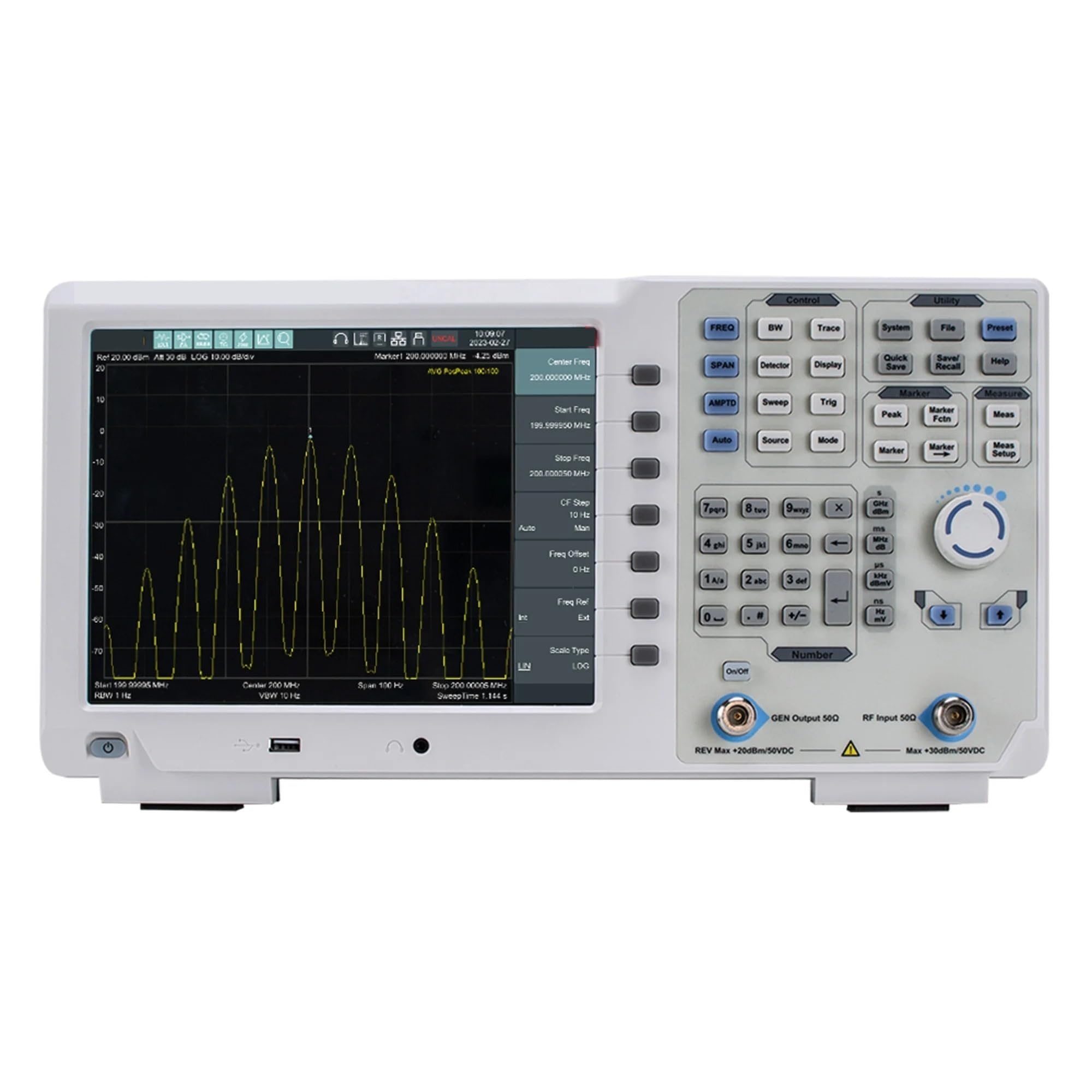 Analizador de espectro de 9 kHz-1,5 GHz, resolución RBW de 1 Hz, opción de fuente de seguimiento y prueba EMI, analizador de pantalla táctil
