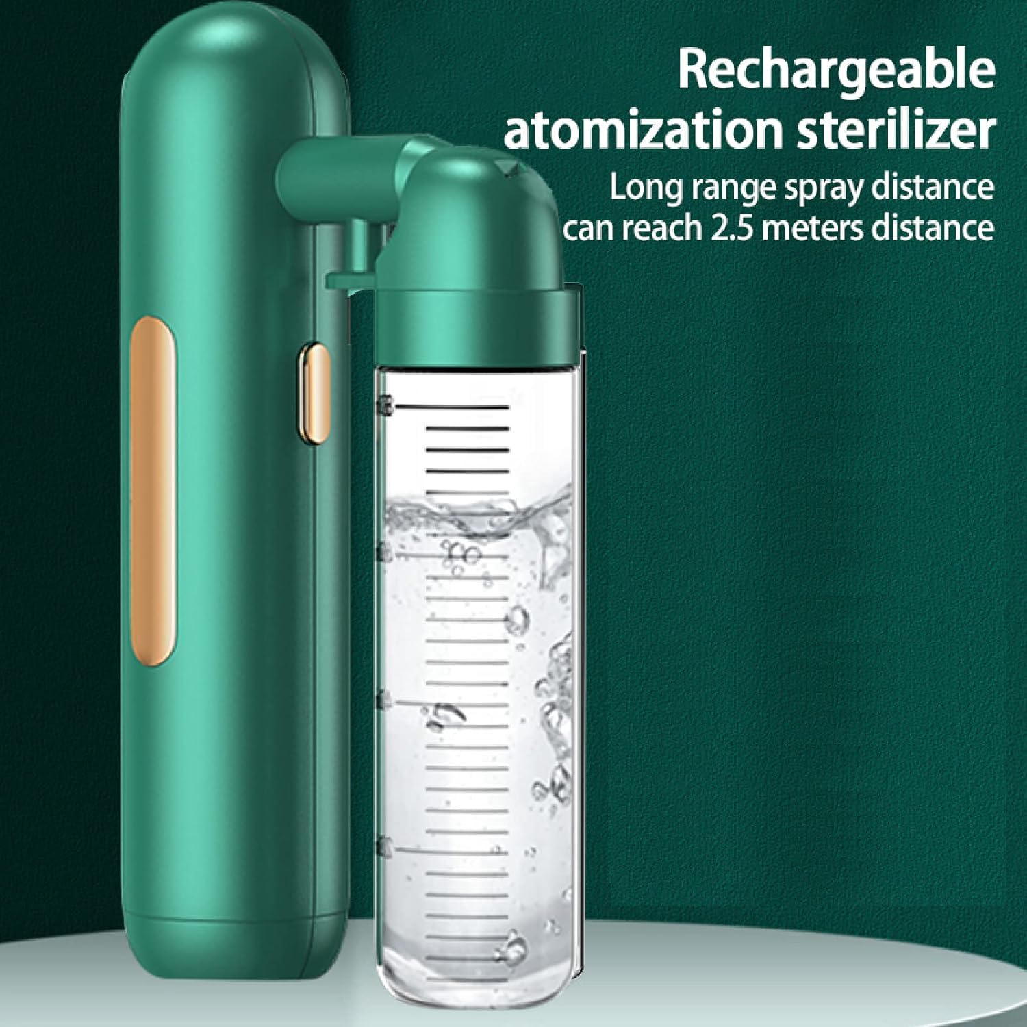 Pistola A Spruzzo per Disinfezione A Nebulizzazione Portatile Wireless per La Casa, 2 Marce, Carica USB Regolabile, Pistola A Spruzzo per Disinfezione Nano, Green
