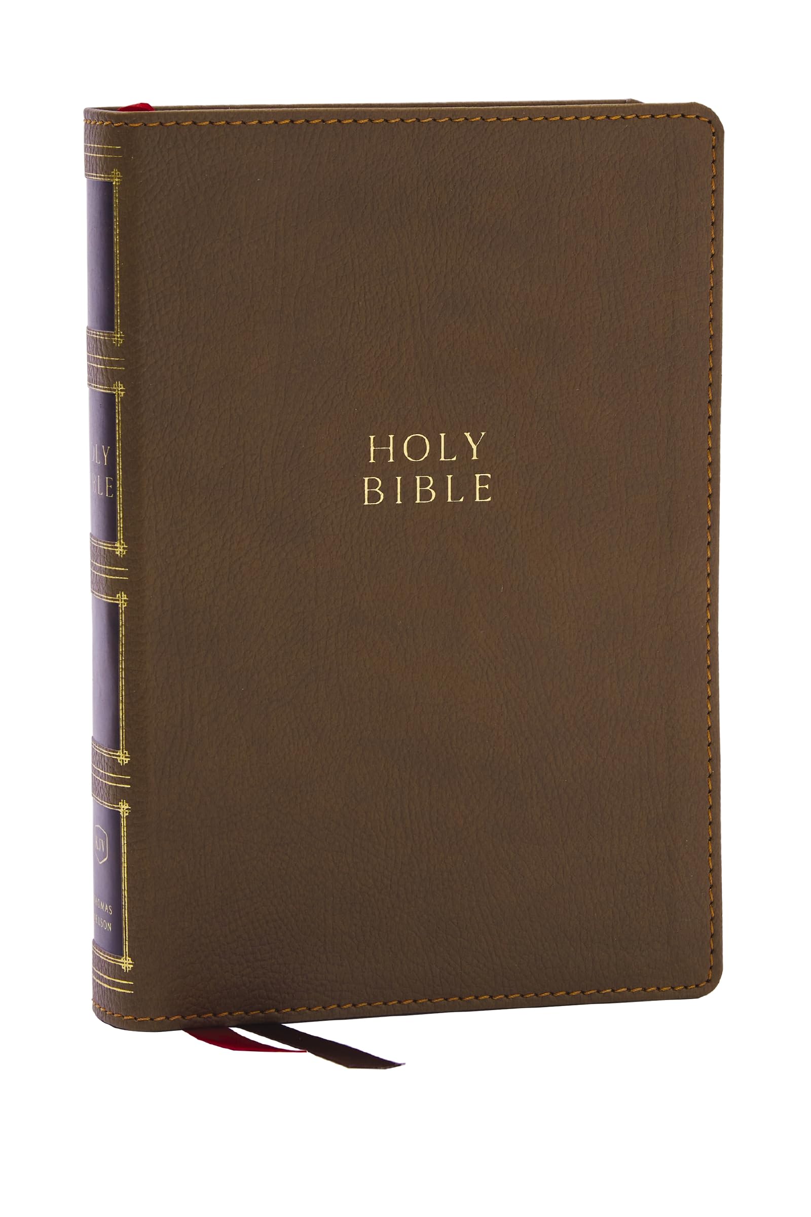 KJV Holy Bible: Compact Bible with 43,000 Center-Column Cross References, Brown Leathersoft, Red Letter, Comfort Print (Thumb Indexing): King James ... Red Letter, Thumb Indexed, Comfort Print