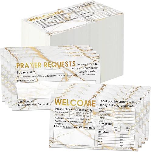 Miniatura 8 de 200 tarjetas de visitante de la iglesia de 3 x 5 pulgadas, hojas verdes, paquetes de bienvenida, tarjetas de oración a granel, tarjetas decorativas