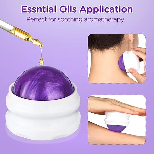 Miniatura 2 de Pelota de masaje, 2 unidades, bola de rodillo de masaje, masajeador de bola de rodillo para aliviar el dolor muscular, herramientas de masaje de