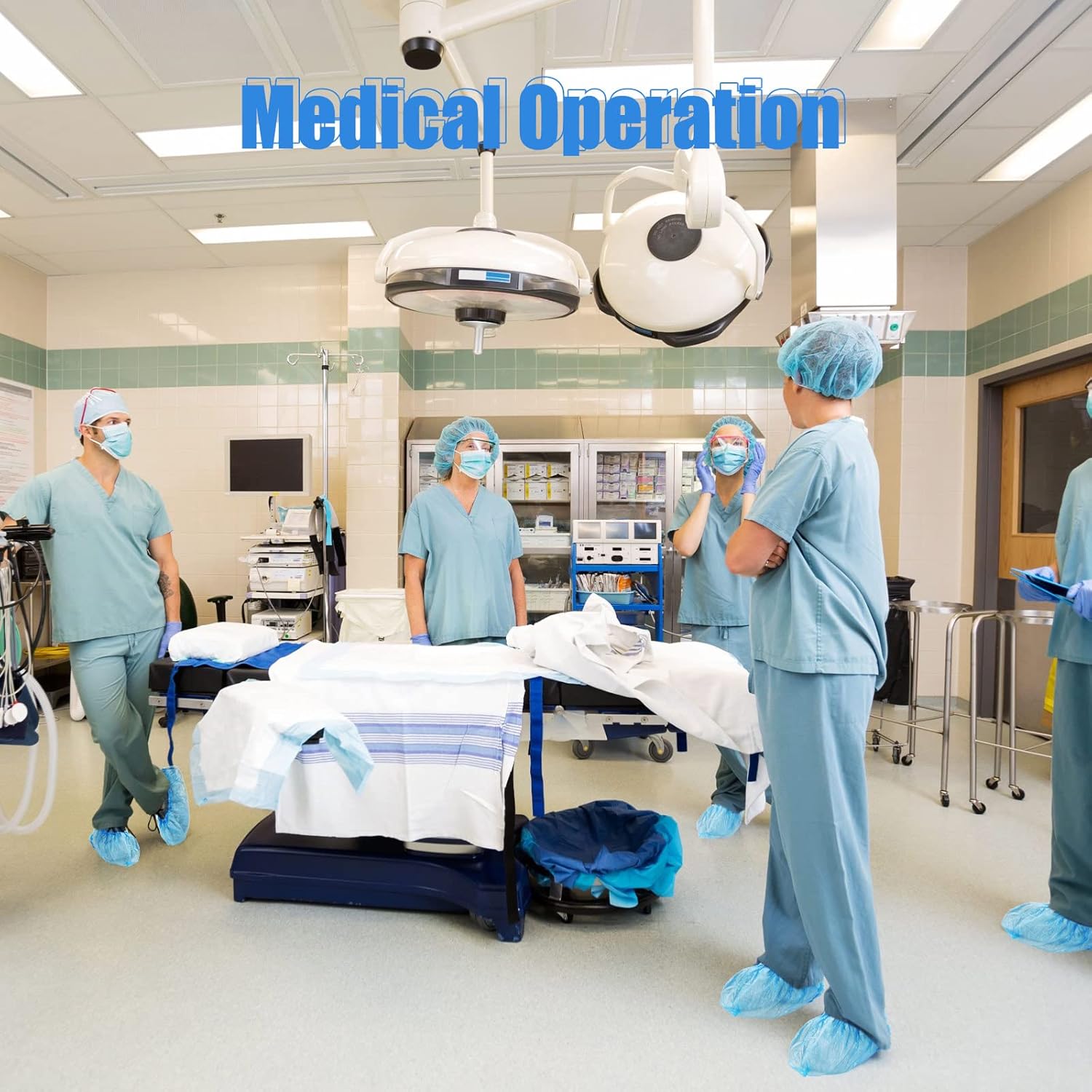 2000 PCS Disposable Shoe Covers Non Slip Booties Protectors Stretchable Thick Extra Shoe Covers for Indoors Outdoors, Medical, Real Estate, Construction, Floor, Carpet, One Size Fits Most (Blue) - Image 4