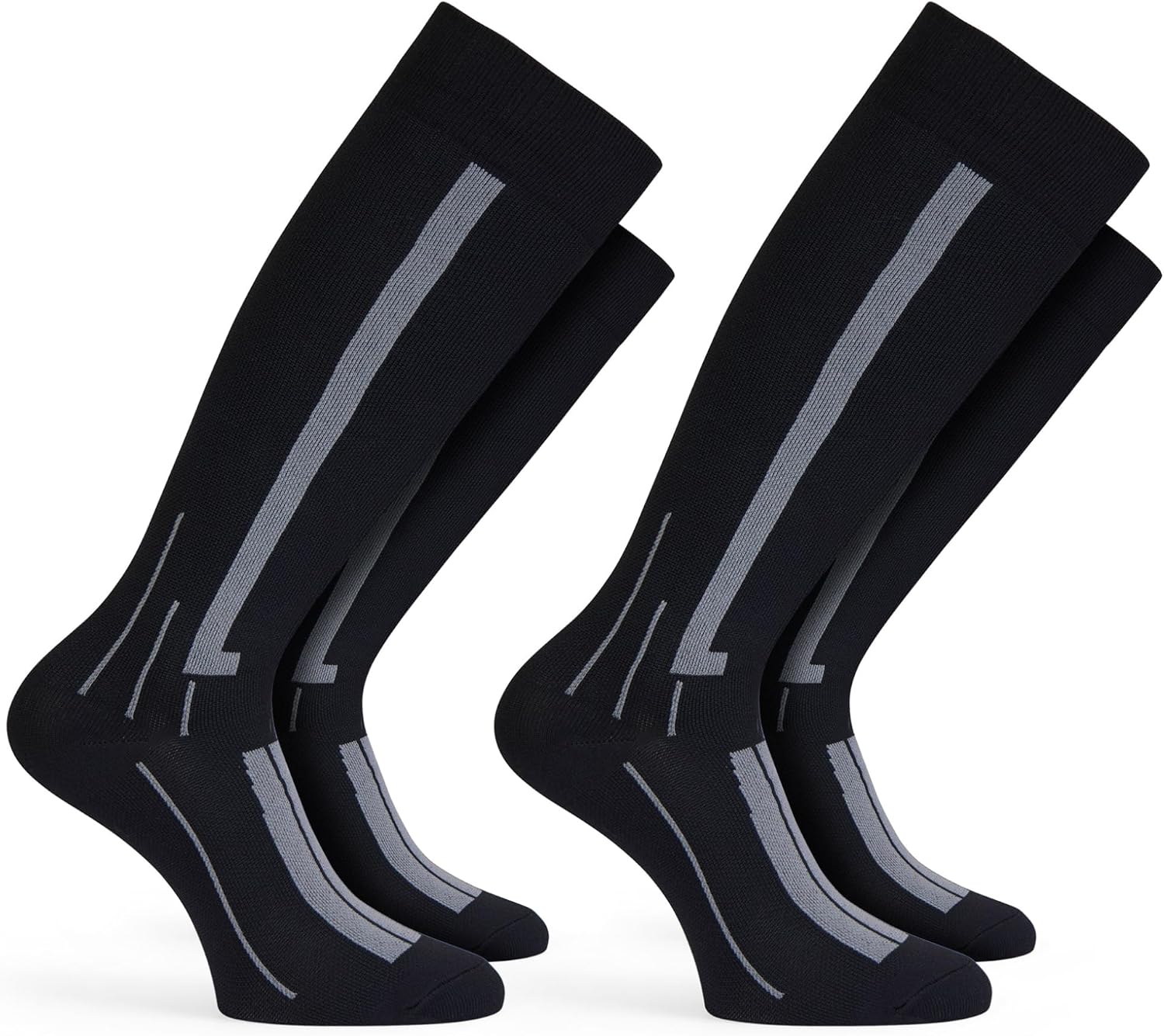 Basic Treasure 2 pary pończoch uciskowych unisex, podróżne