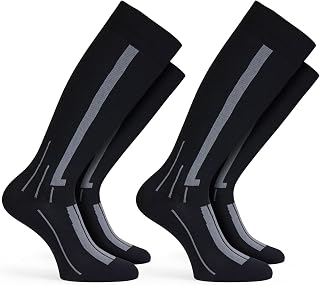 Basic Treasure 2 pairs of compression socks for men and women, 20-30mmHg Class 1, Knee Socks, Compression Socks, Compression Socks for Sports | Lätt kompression, bekväm passform, elastiskt material och perfekt för flygning, resor, arbete och vardag