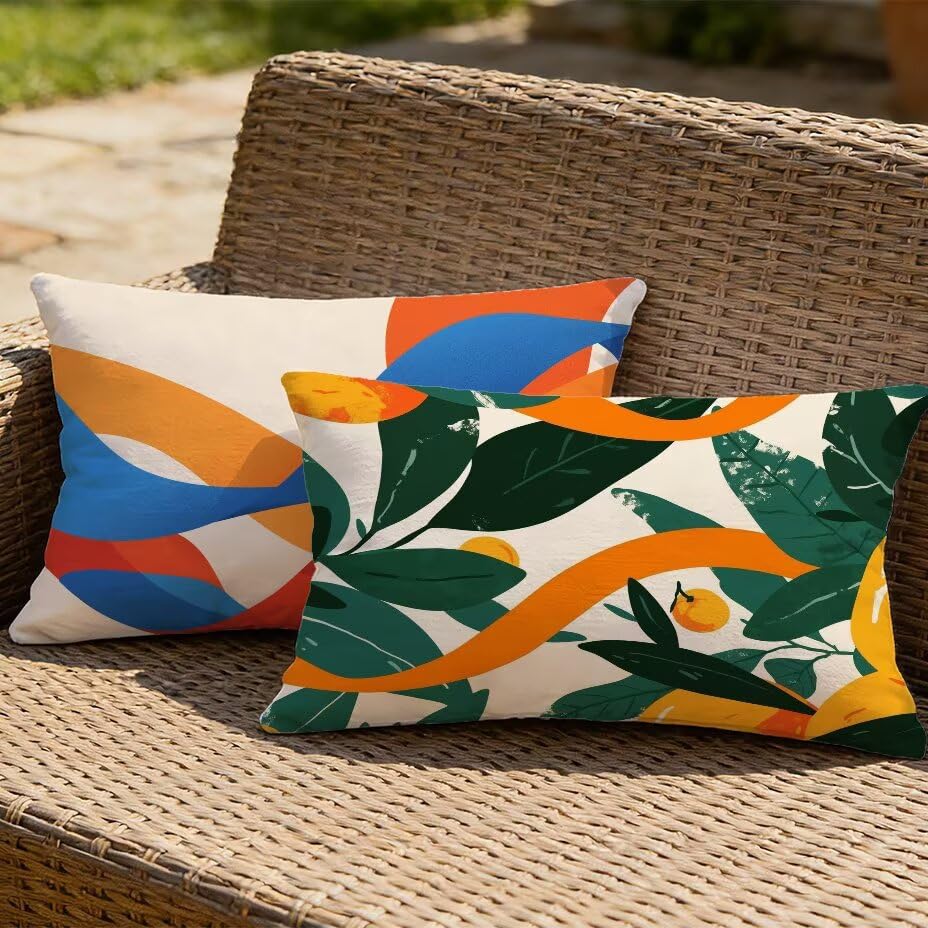 Housses coussin jardin 40x70 en lin vert pour sublimer votre extérieur