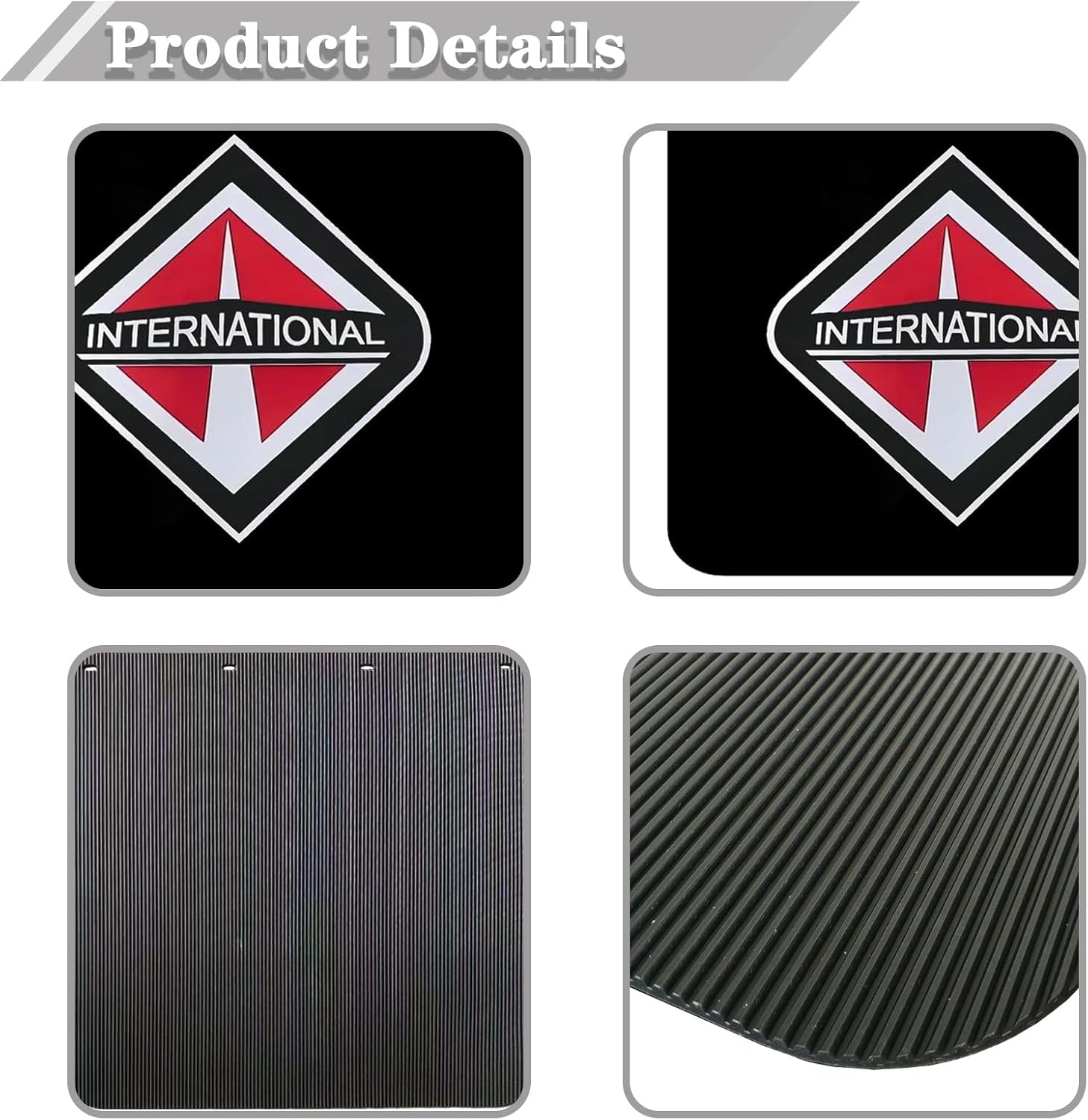 24"x24" Mud Flaps for Semi Trucks Tractors Trailers Trucks Mud Flaps Heavy Duty 24x24inch Semi Truck Mud Flaps Black Semi Mud Flaps1 Pair (24RIT)