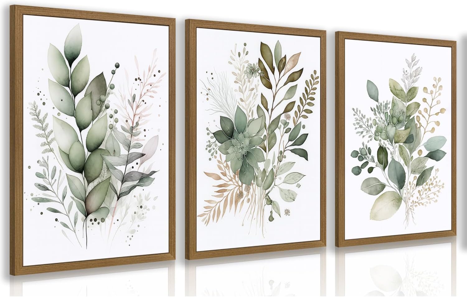 Msziryn Wood Framed Pink Floral Wall Art Set of 3, Coquette Bow Botanical Poster Print, Soft Pastel Wildflower Decor, Minimalist Cottagecore Flower Artwork for Bedroom Bathroom Nursery 12x16 Inch