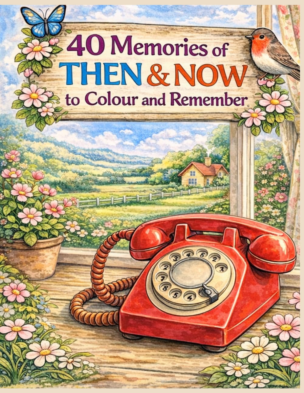 Colouring Book For Dementia & Parkinsons: 40 images of now and then to create wonderful memories (Colouring Books for People with Parkinsons or Dementia)