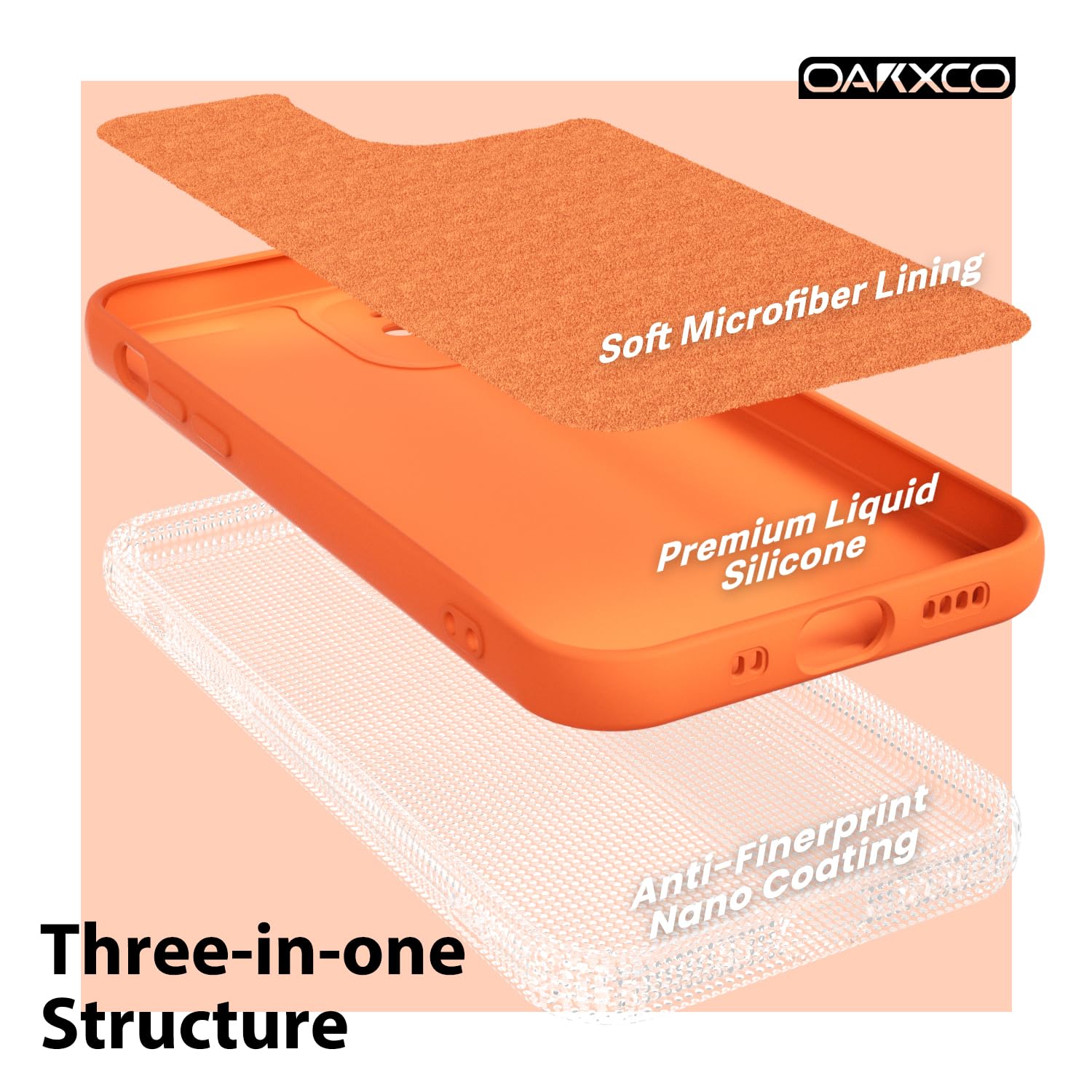 oakxco for iPhone 16 Pro Max Case Liquid Silicone, Soft Rubber Gel Elegant Aesthetic Basic Simple Cover, Cute Thin Slim TPU Matte Solid Color Plain Smooth Case for Women Girl, Light Pink — view 553