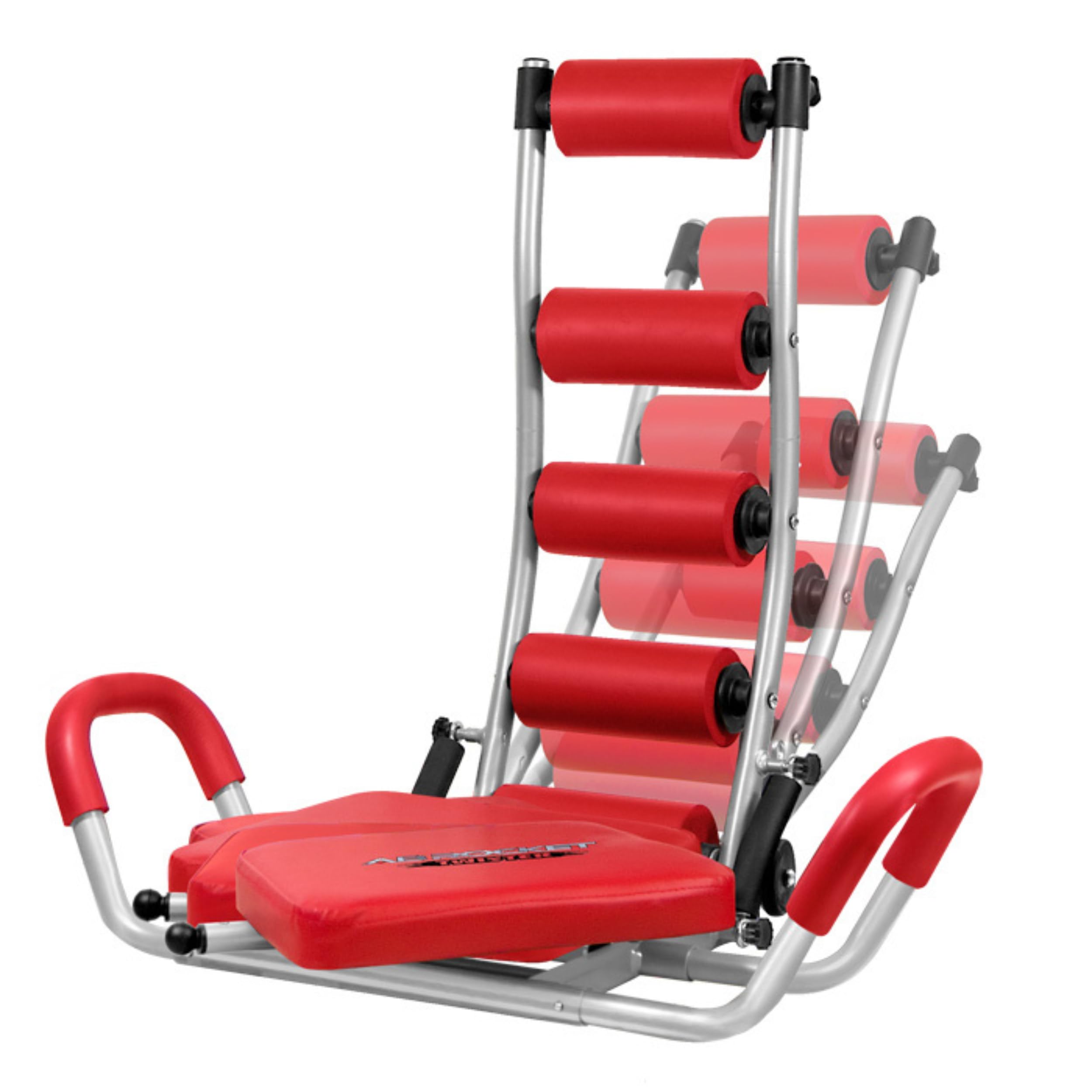 PARENCE.- máquina de fuerza abdominal – asiento giratorio, equipo de fitness en casa para abdomen, cintura, brazos y muslos – varios ejercicios, 3 niveles de resistencia, reposacabezas cómodo