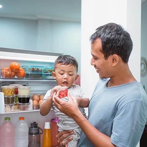 Miniatura 6 de 100 recipientes de almacenamiento de alimentos para bebés de 4 onzas con tapas con bisagras, pequeños recipientes desechables de plástico para puré