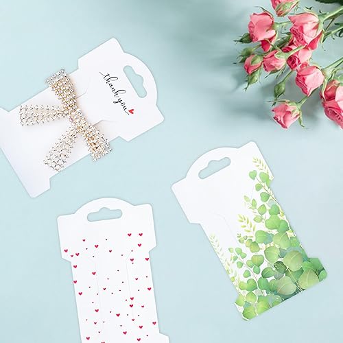 Miniatura 7 de Anwyll Tarjetas de exhibición de lazo con clip para el cabello, tarjetas con clip de lazo para el cabello, pasadores de cabello blanco, tarjetas de