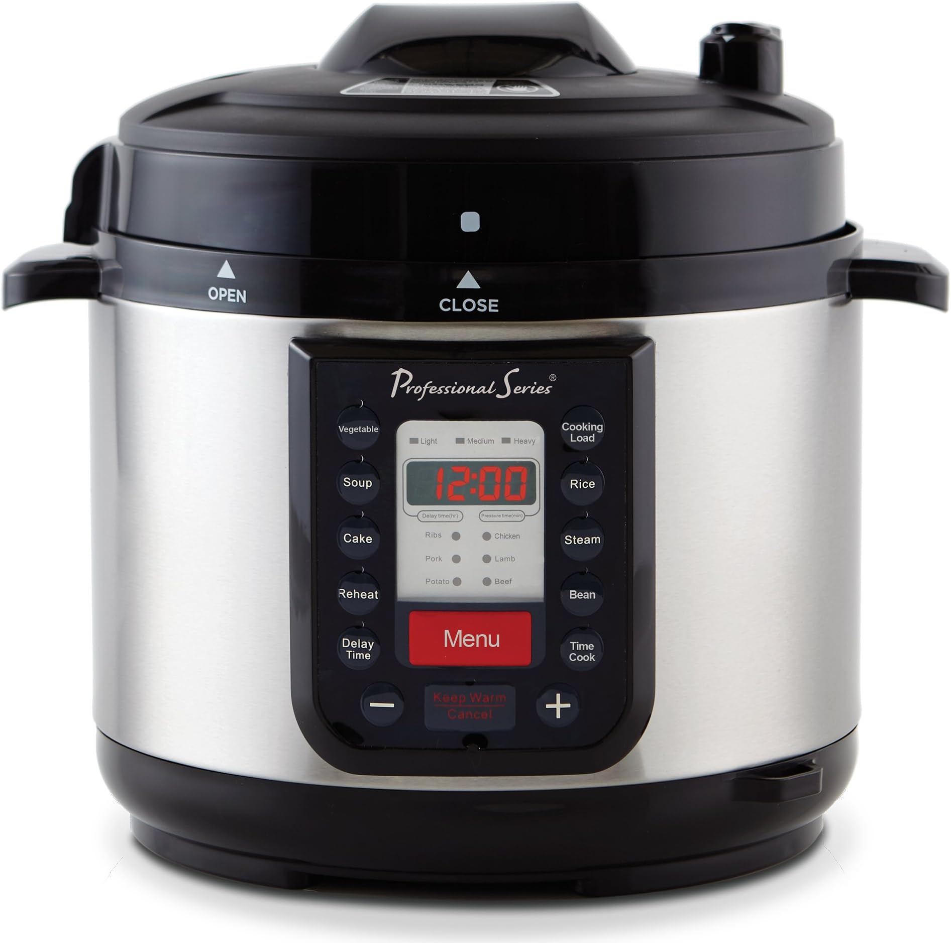 Continental Electric PS-PR218 Pressure Cooker, 5 Quart, Stainless Steel