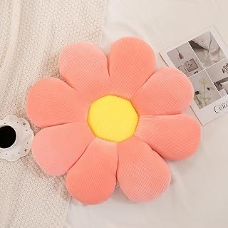 Menoeceus Flower Pillow, Flower Shaped Throw Pillow, Cute Decorative Pillow for Room, Floor Pillow, Aesthetic Pillows for Bed Couch Chair (Pink,15.7")