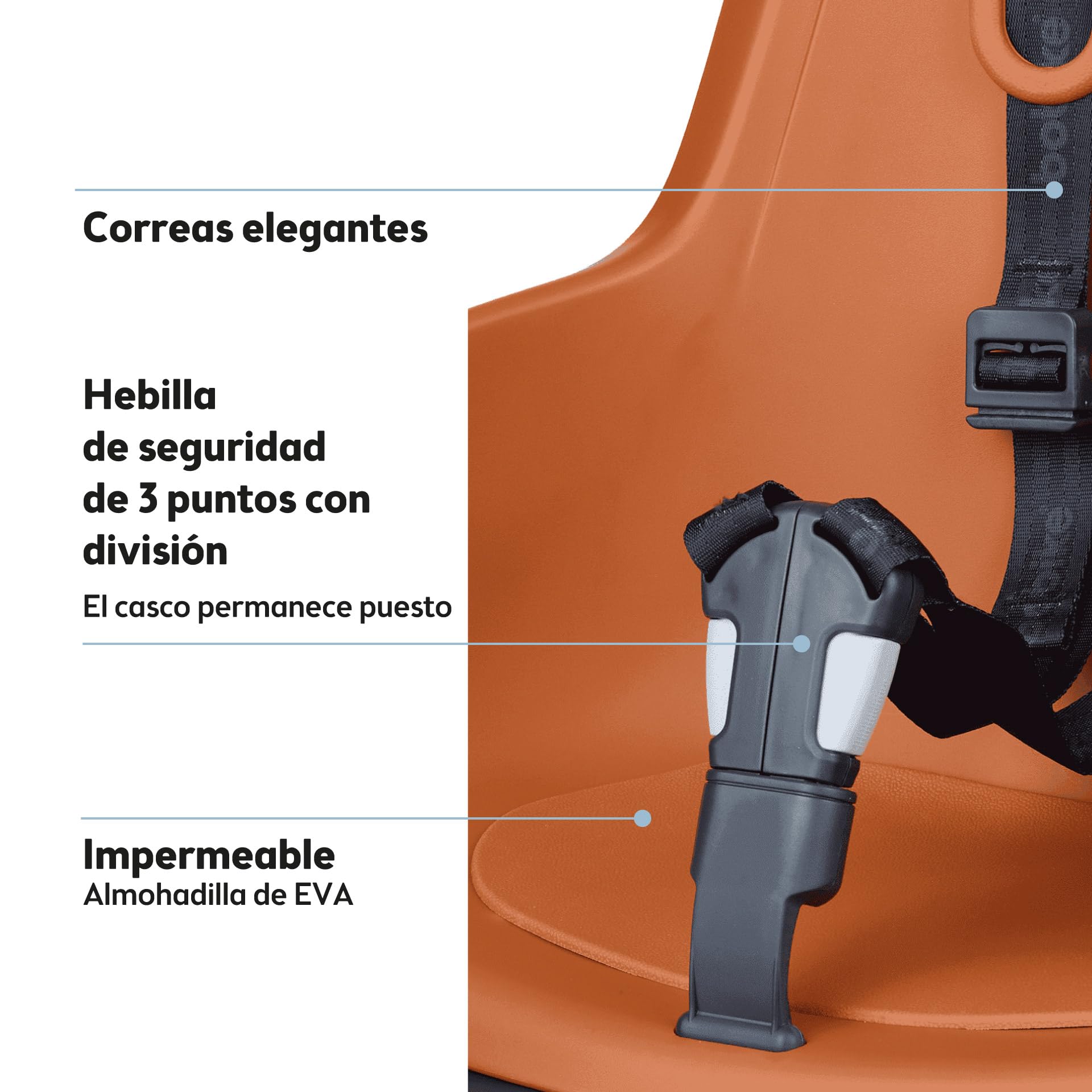BOBIKE 8012200019 - Silla Bicicleta Trasera One Maxi 1P&E-BD para Portaequipajes y Cuadro – Versátil con Opciones de Montaje Dual, para niños de 9 Meses a 6 años, hasta 22 kg, Marrón Chocolate
