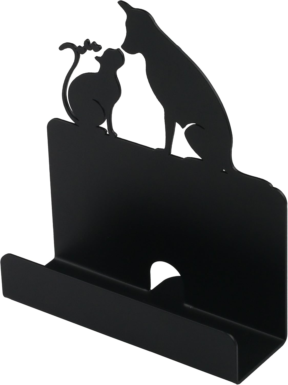 Business Card Holder Stand For Office Coffee Shop Store Organizer Christmas Valentines Day Graduation Gift - Pet Favored Shape - Black