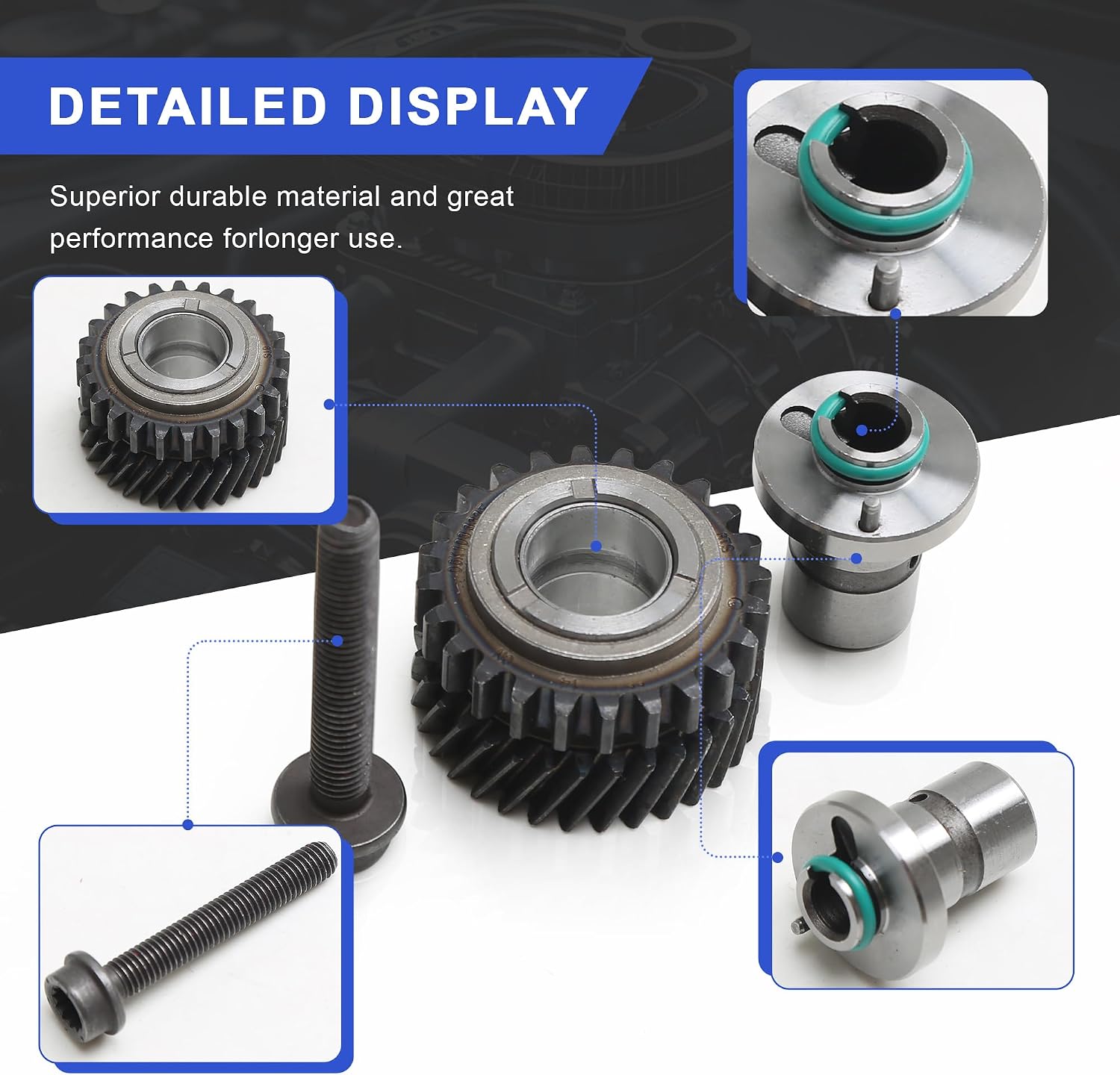 06H103319Q 06H103559A Timing Chain Sprocket Gear Balance Shaft with Bolt Kit Compatible with Audi A3 A4 A5 A6 Q3 Q5 TT VW Amarok Beetle CC Eos Golf Jetta Passat Sharan Tiguan Skoda Seat