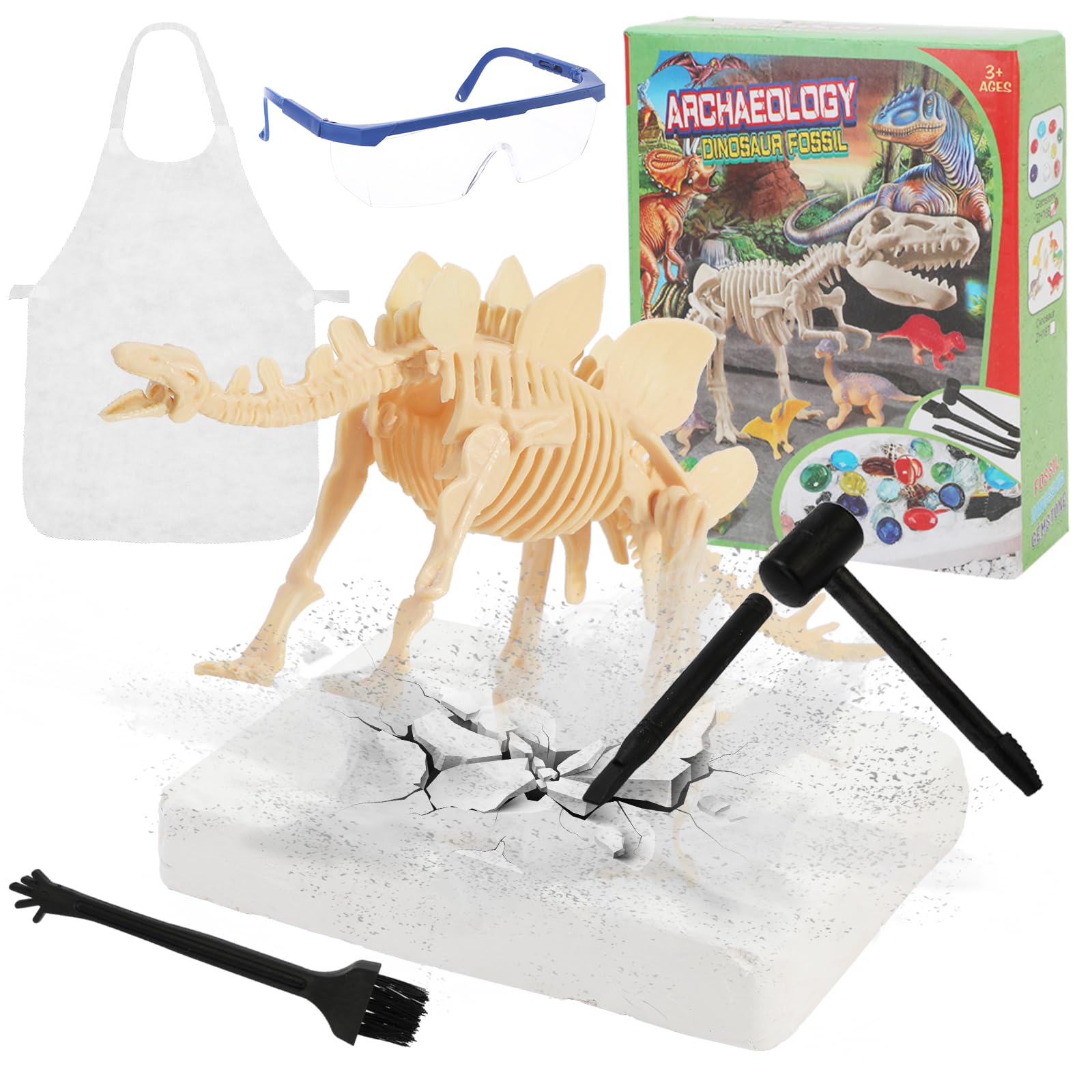 Dr. Daz Kit di scavo di dinosauri – Kit di scavo di uova di dinosauro – regalo scientifico e giocattoli e gioco per ragazzi e ragazze di 6-12 anni